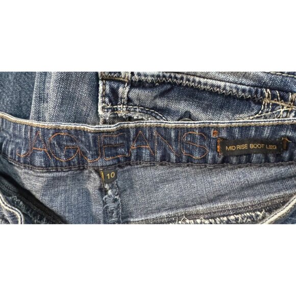 Jag Jeans Mid Rise Boot Leg Denim Womens Size 10 Blue Cotton Blend - Picture 4 of 12